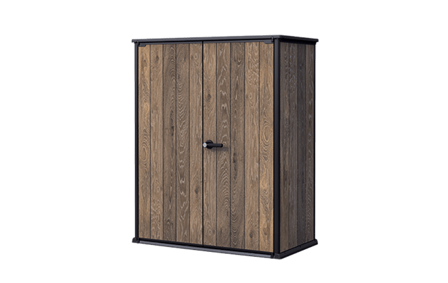 Signature High Store Storage Cabinet - Walnut Brown